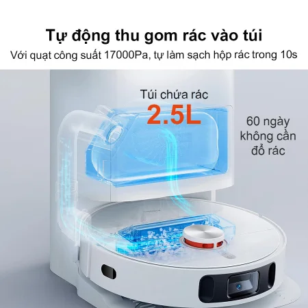 Robot Hút Bụi Lau Nhà, Tự Giặt Giẻ Xiaomi Vacuum Mop X10+ 9