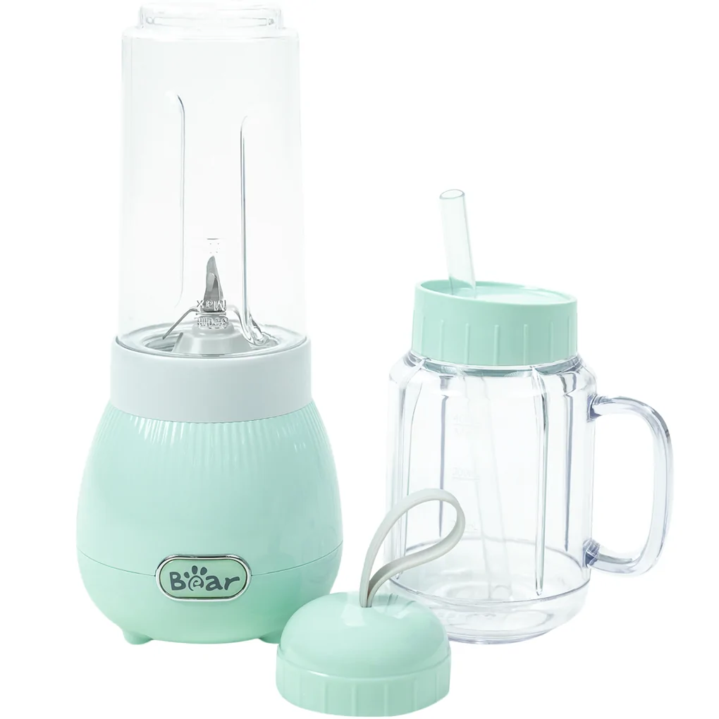 Máy Xay Sinh Tố Bear Gồm Hai Cối Rời LLJ-C04W1, Màu Xanh - Hàng Quốc Tế - Bản Tiếng Anh 0