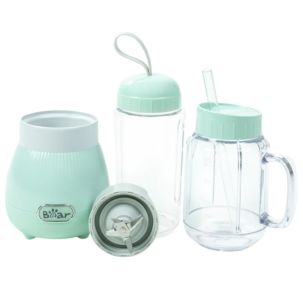 Máy Xay Sinh Tố Bear Gồm Hai Cối Rời LLJ-C04W1, Màu Xanh - Hàng Quốc Tế - Bản Tiếng Anh 2