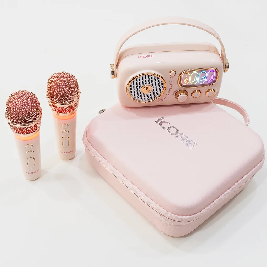 Bộ Loa Karaoke Mini Cổ Điển Bluetooth iCore VSM99 (Kèm 02 Micro) 0