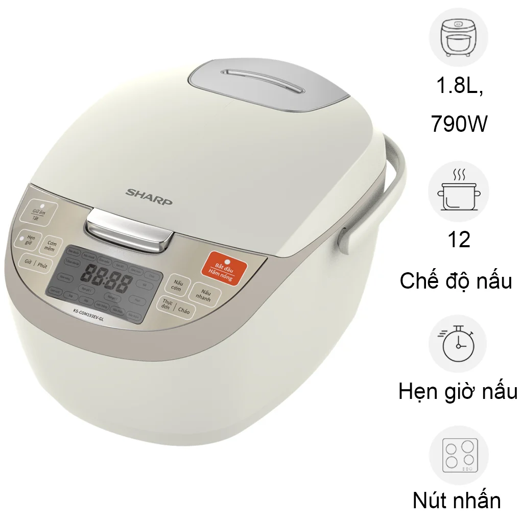 Nồi Cơm Điện Tử KS-COM193EV-GL 1.8 Lít