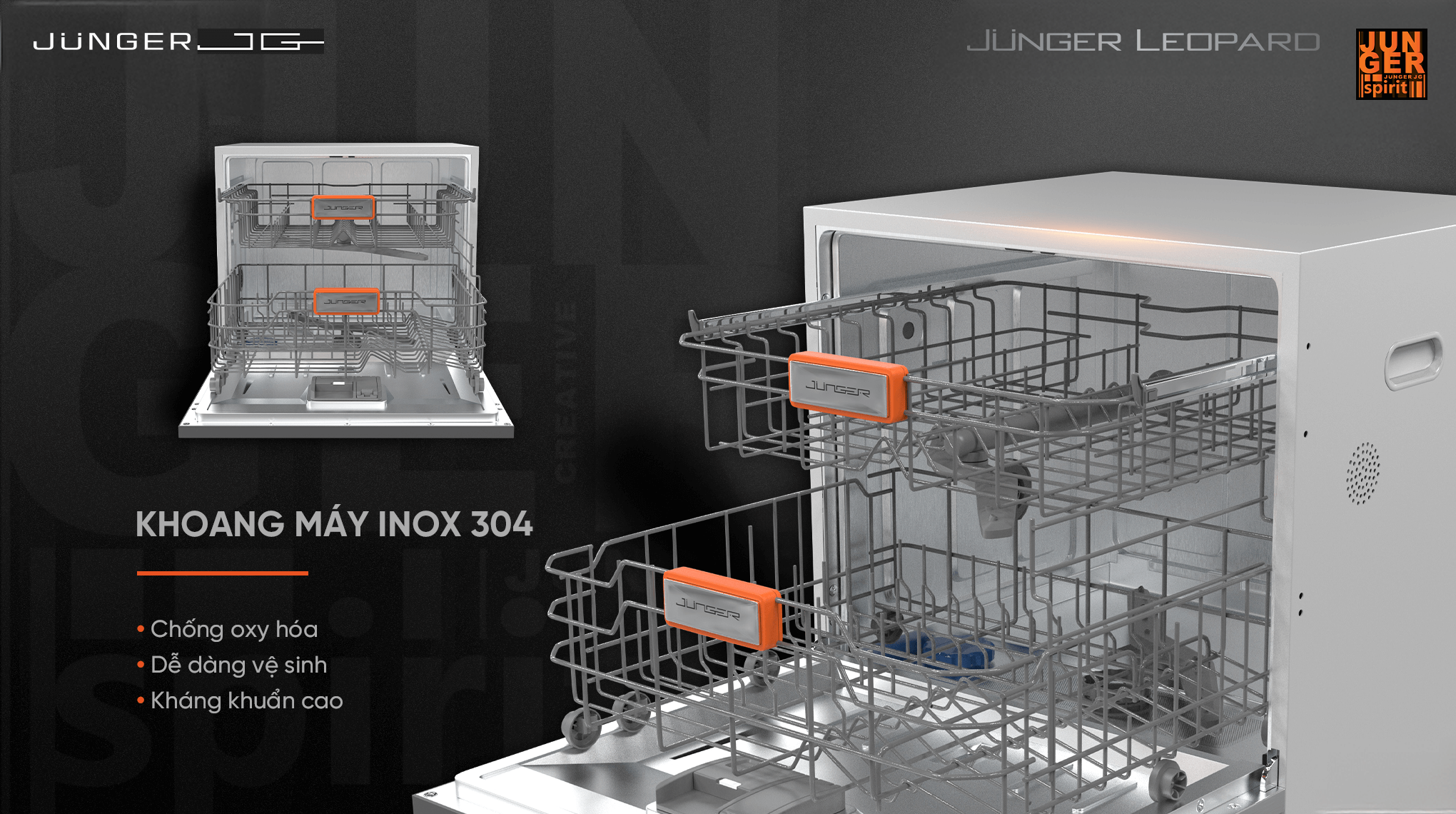 Máy Rửa Bát Junger DWJ-100 - Xuất Xứ Thái Lan 12