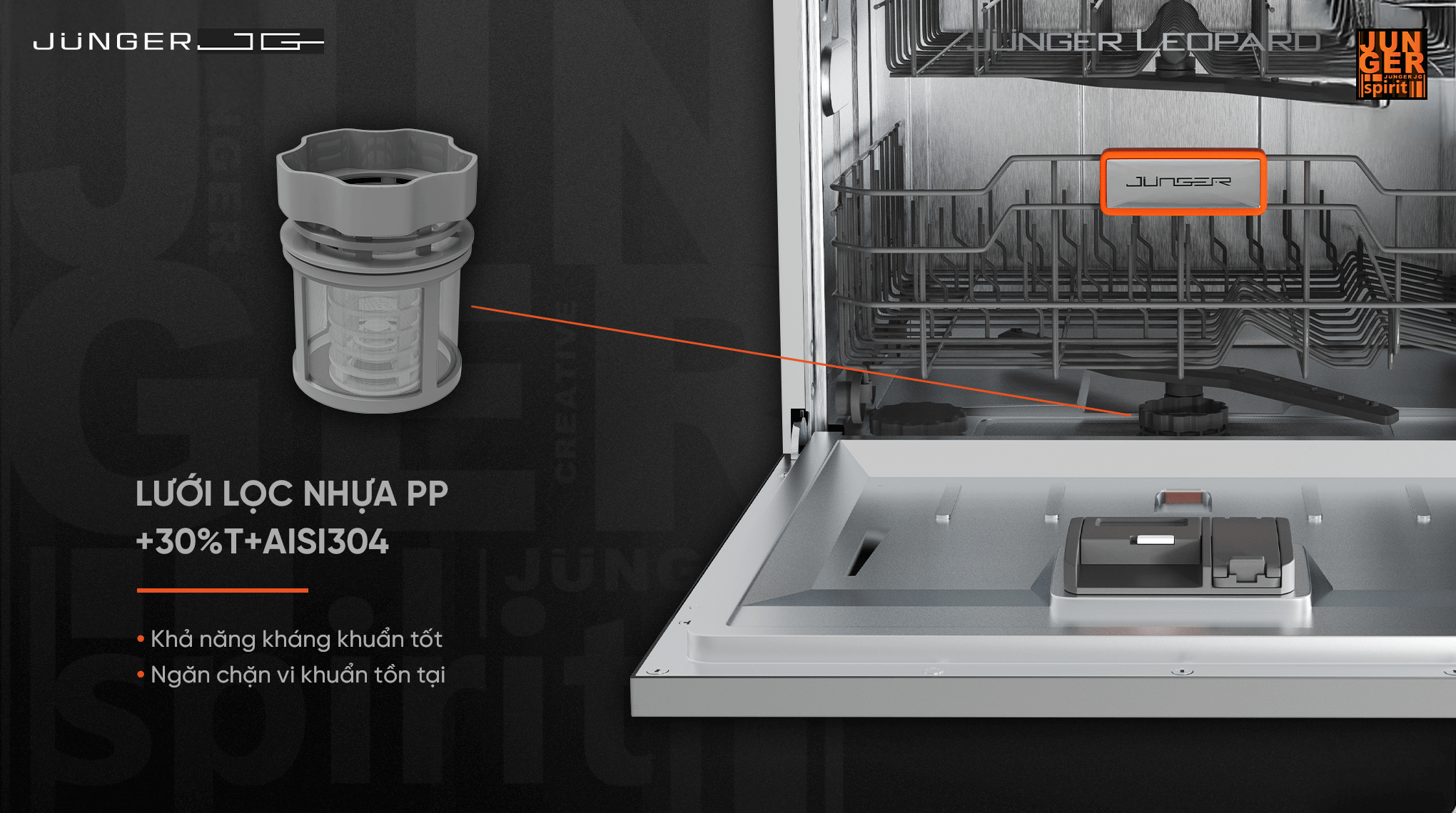 Máy Rửa Bát Junger DWJ-100 - Xuất Xứ Thái Lan 13