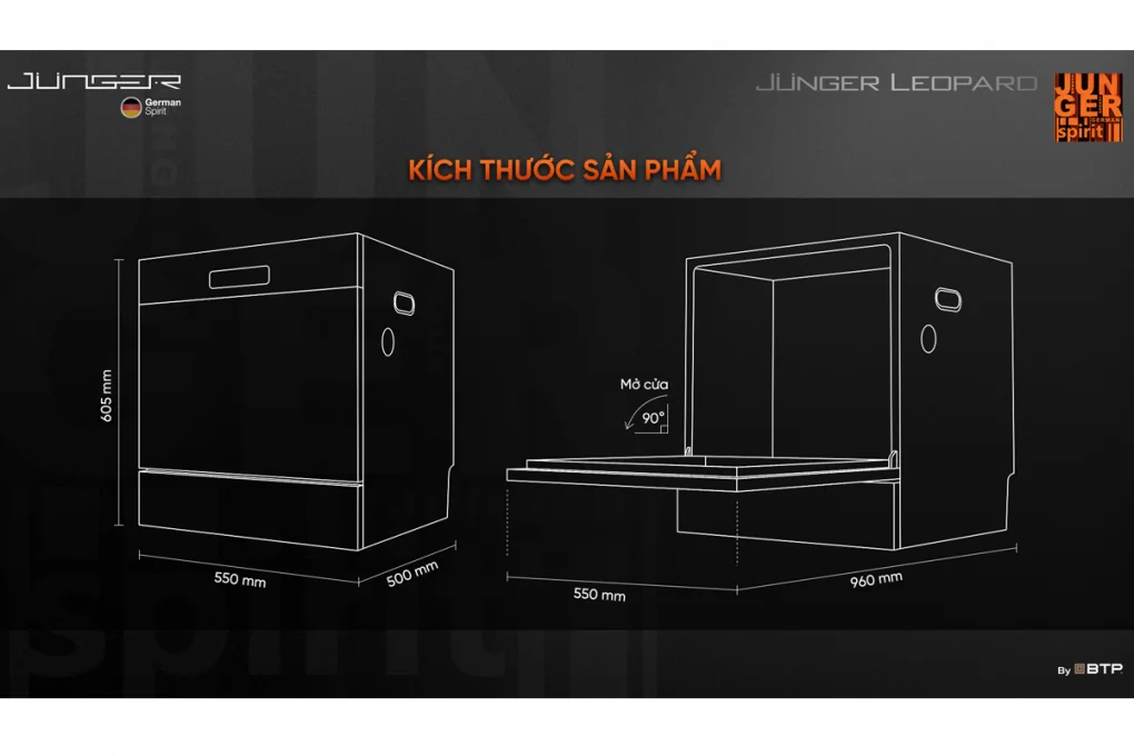 Máy Rửa Bát Junger DWJ-100 - Xuất Xứ Thái Lan 12
