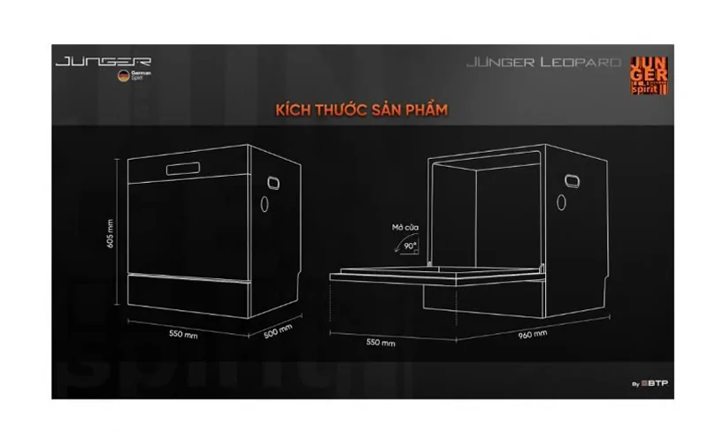 Máy Rửa Bát Junger DWJ-100 - Xuất Xứ Thái Lan 4