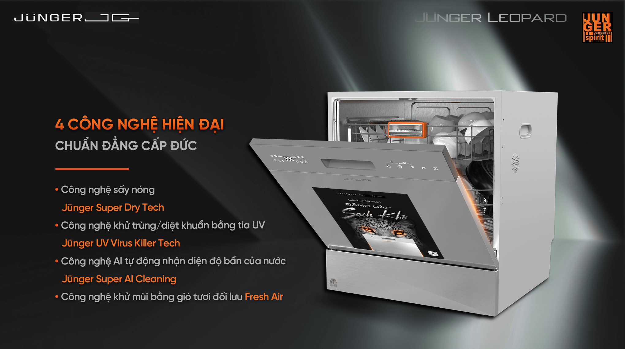 Máy Rửa Bát Junger DWJ-100 - Xuất Xứ Thái Lan 6