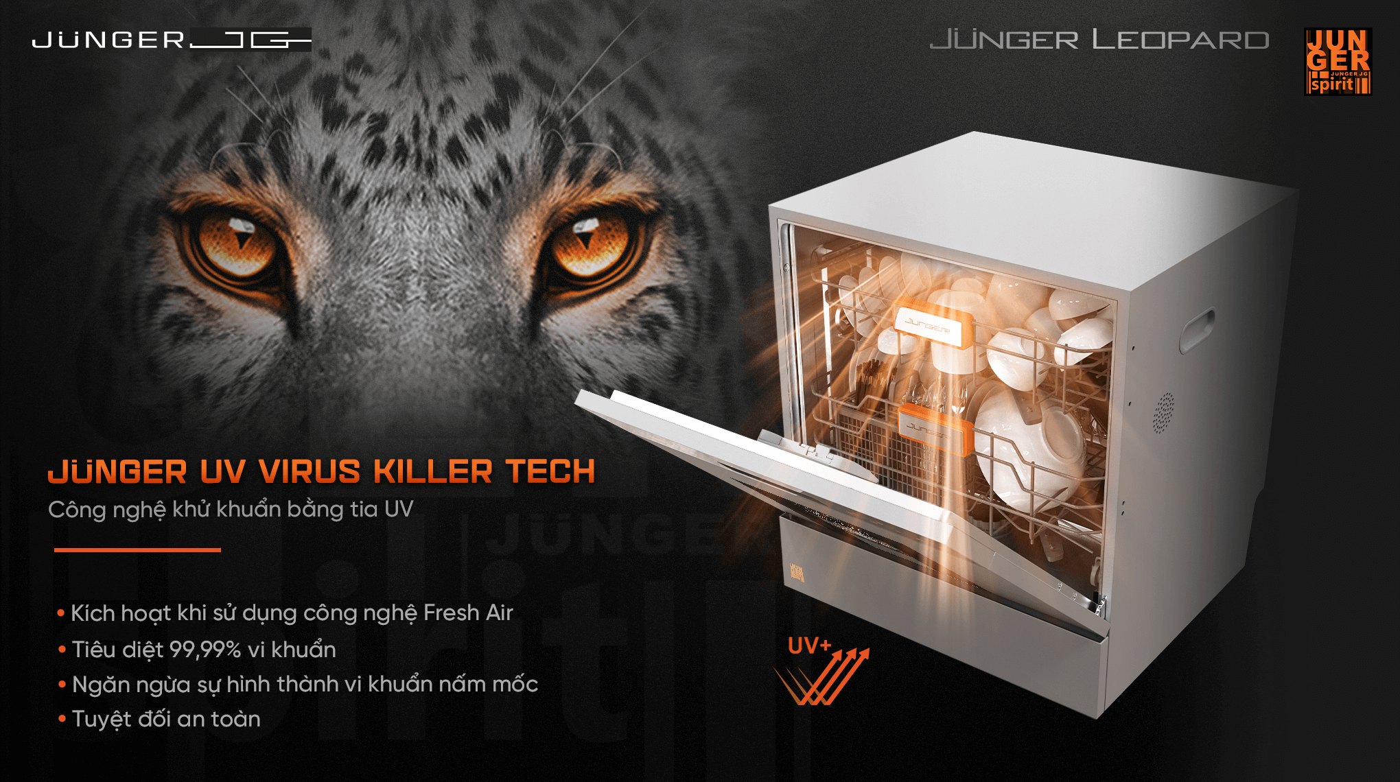 Máy Rửa Bát Junger DWJ-100 - Xuất Xứ Thái Lan 8