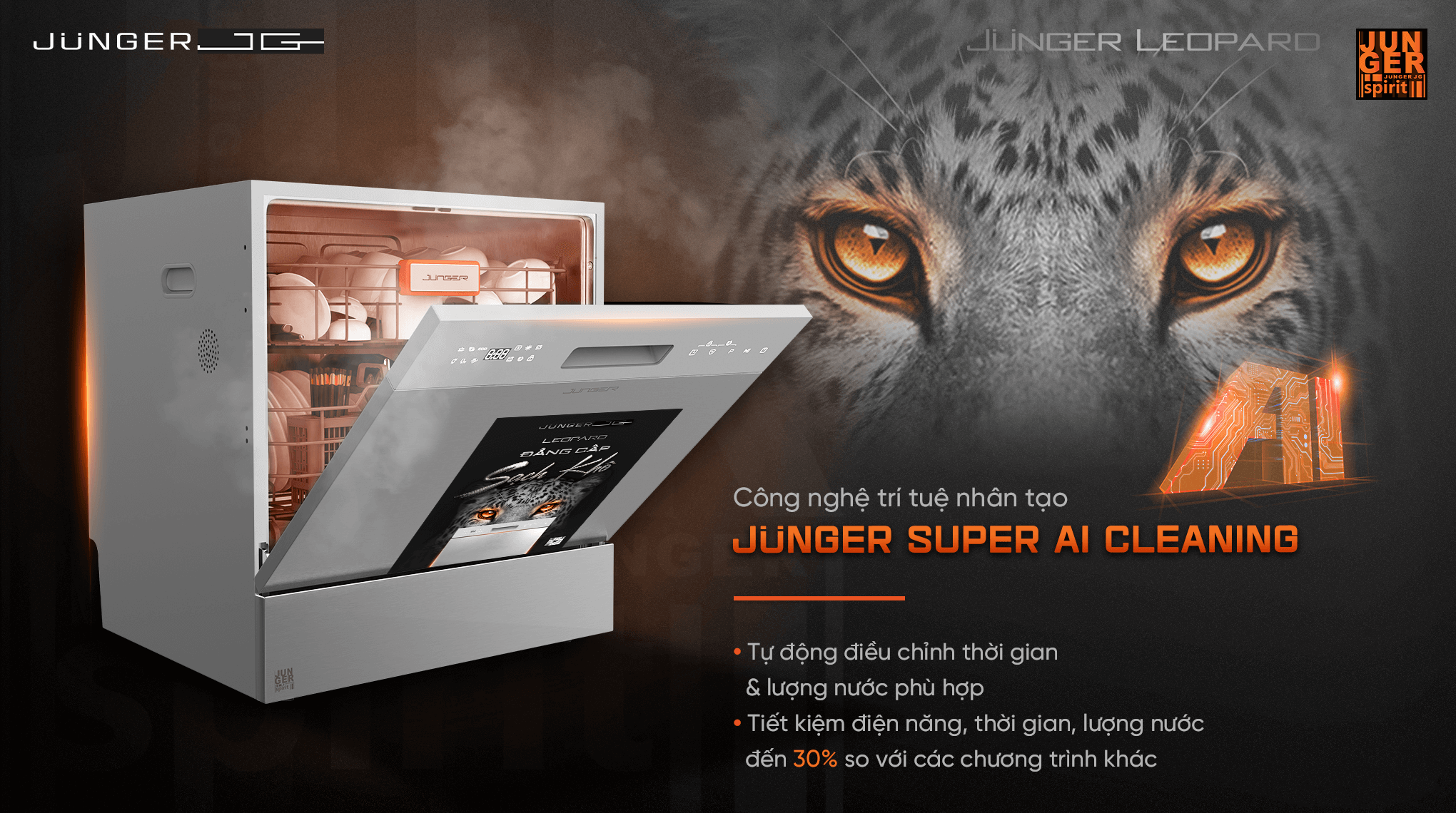 Máy Rửa Bát Junger DWJ-100 - Xuất Xứ Thái Lan 9