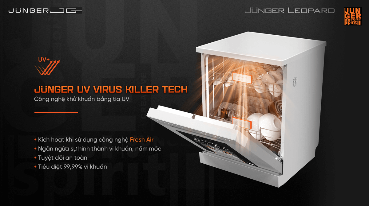 Máy Rửa Bát Junger DWJ-140 - Xuất Xứ Thái Lan 9