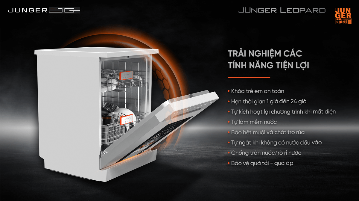 Máy Rửa Bát Junger DWJ-140 - Xuất Xứ Thái Lan 10