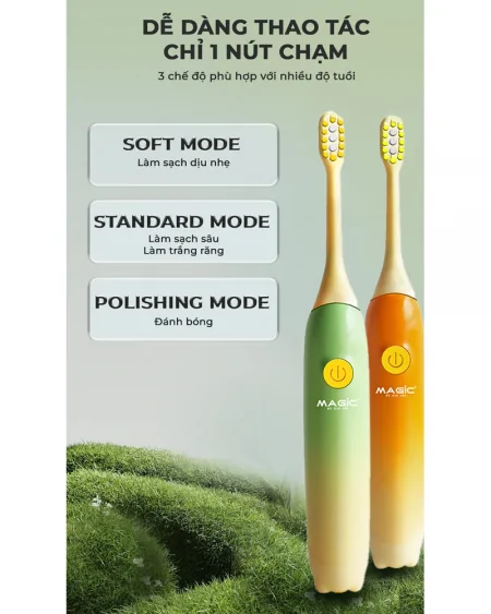 Bàn Chải Điện Magic Kid-02 Màu Xanh 3
