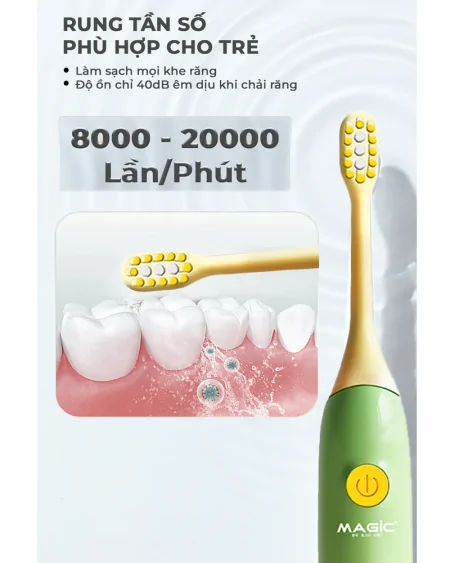 Bàn Chải Điện Magic Kid-02 Màu Xanh 4