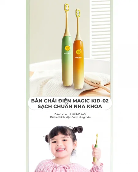 Bàn Chải Điện Magic Kid-02 Màu Xanh 7
