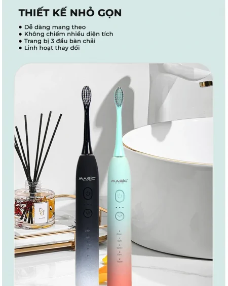 Bàn Chải Điện Magic B-20 Màu Đen 9