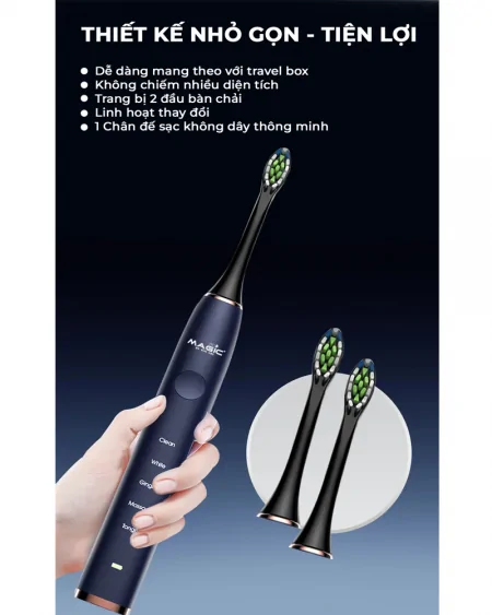 Bàn Chải Điện Magic Eco Pro-50 Màu Xanh 8