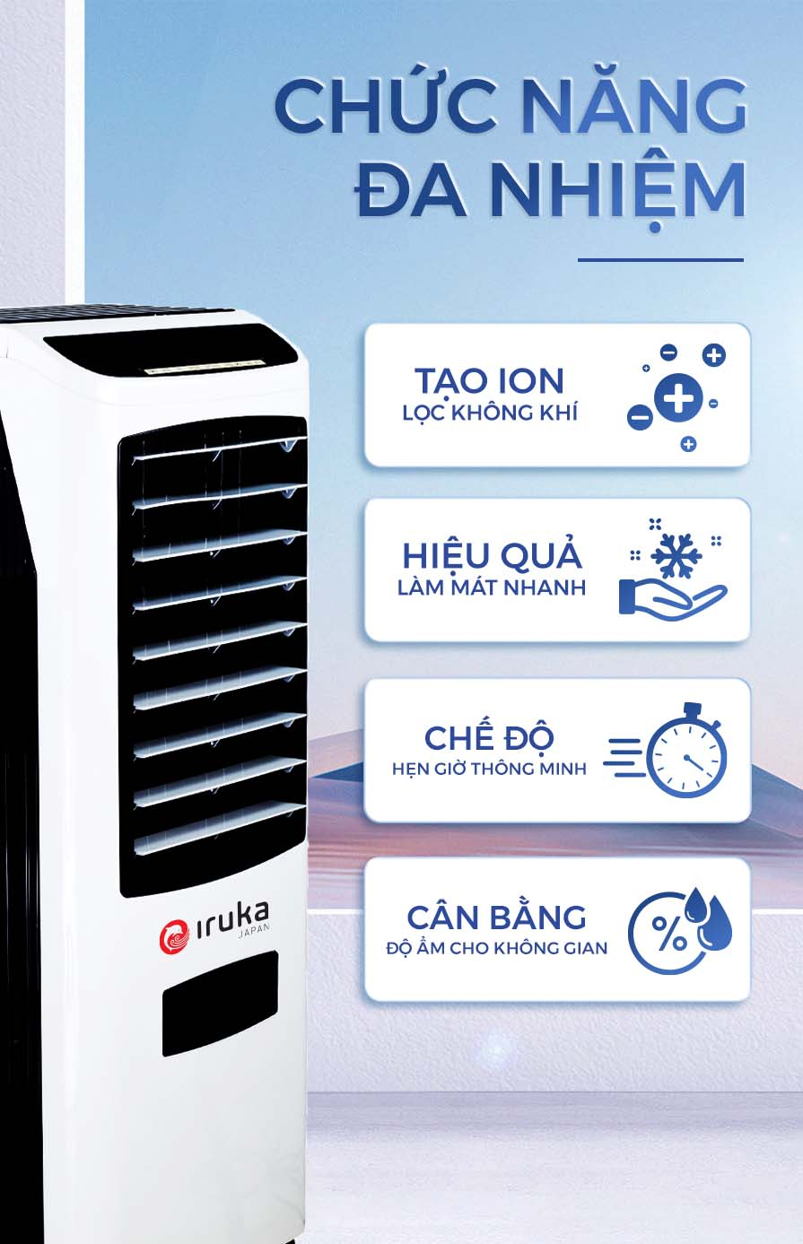 Quạt Làm Mát Không Khí Iruka I-99 200W - Thái Lan 7
