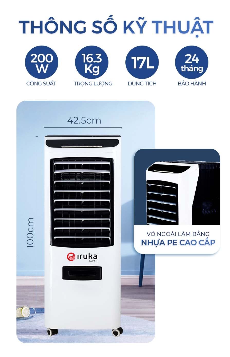 Quạt Làm Mát Không Khí Iruka I-99 200W - Thái Lan 8