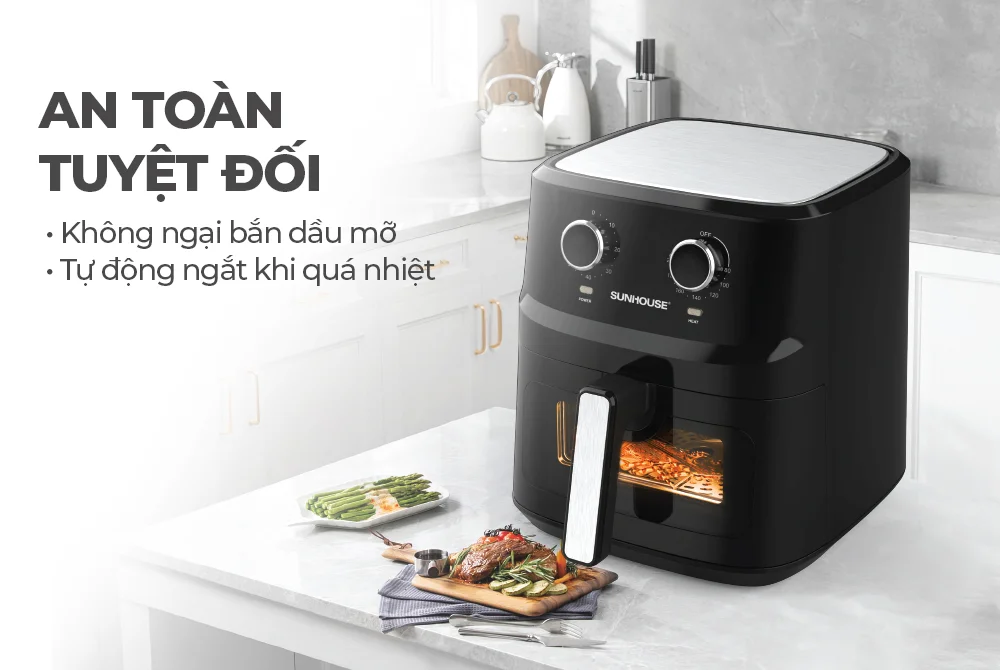 Nồi Chiên Không Dầu Sunhouse SHD4030 6.5 Lít 10