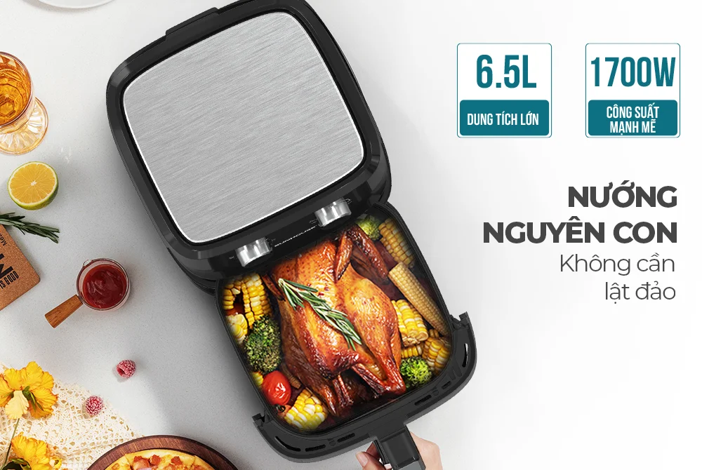 Nồi Chiên Không Dầu Sunhouse SHD4030 6.5 Lít 5