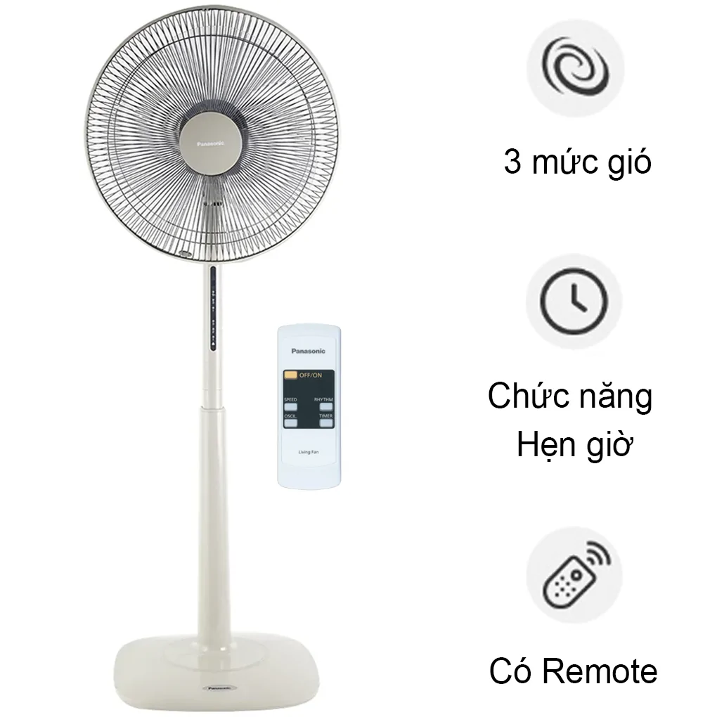 Quạt Đứng Panasonic F409K - Trắng Ngà - Malaysia