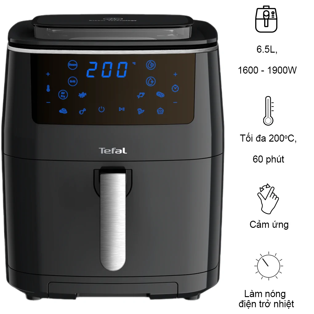 Nồi Chiên Không Dầu Kết Hợp Hấp Tefal FW201815 6.5 Lít