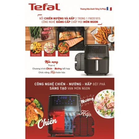 Nồi Chiên Không Dầu Kết Hợp Hấp Tefal FW201815 6.5 Lít 7