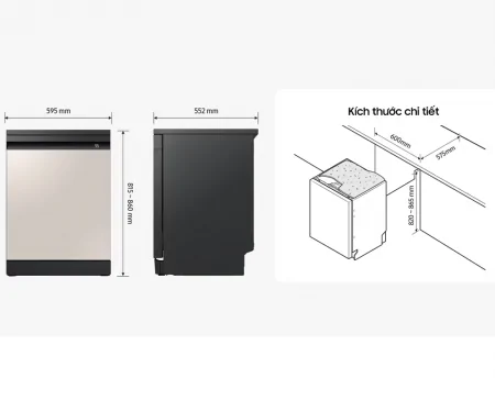 Máy Rửa Chén Bespoke Samsung DW60CB750FAPSV - Xuất Xứ Thái Lan 9