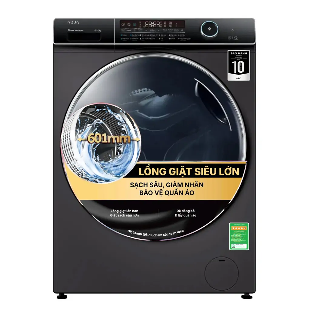 Inverter Giặt 15 Kg - Sấy 10 Kg AQD-AH1500H.PS