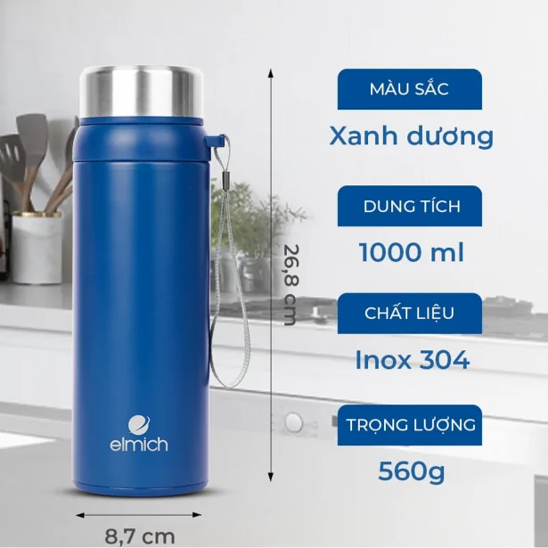 Bình Giữ Nhiệt Inox 304 Elmich EL-3683