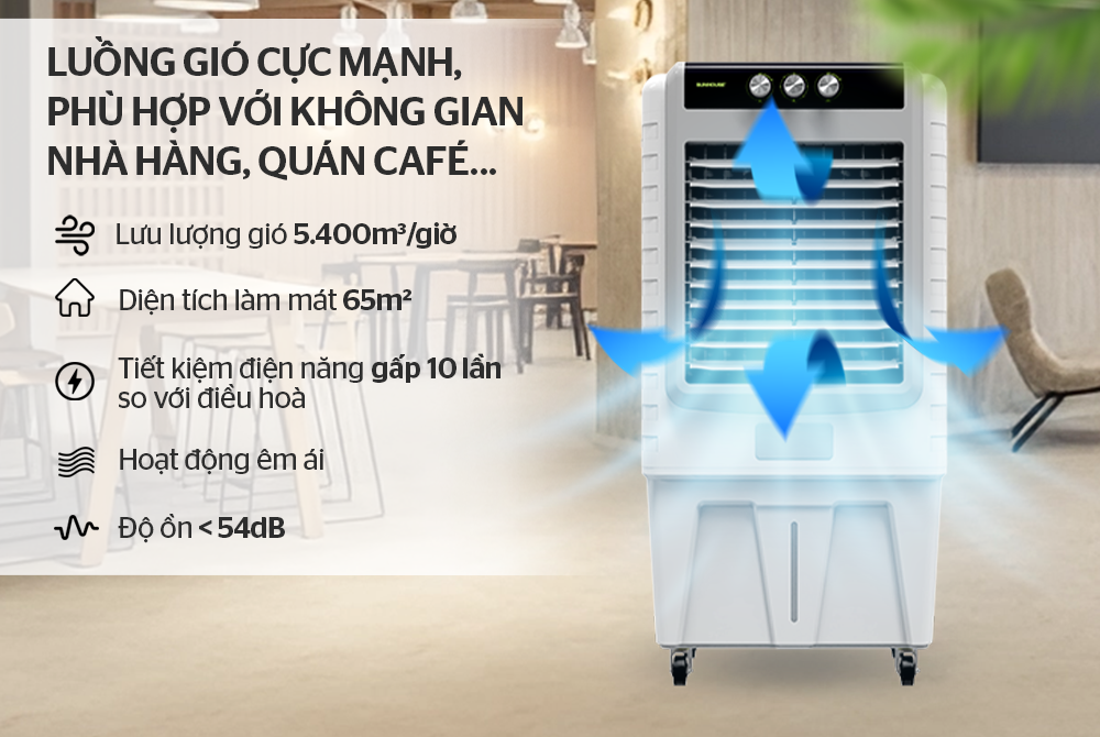 Máy Làm Mát Không Khí Sunhouse SHD7776 200W 8