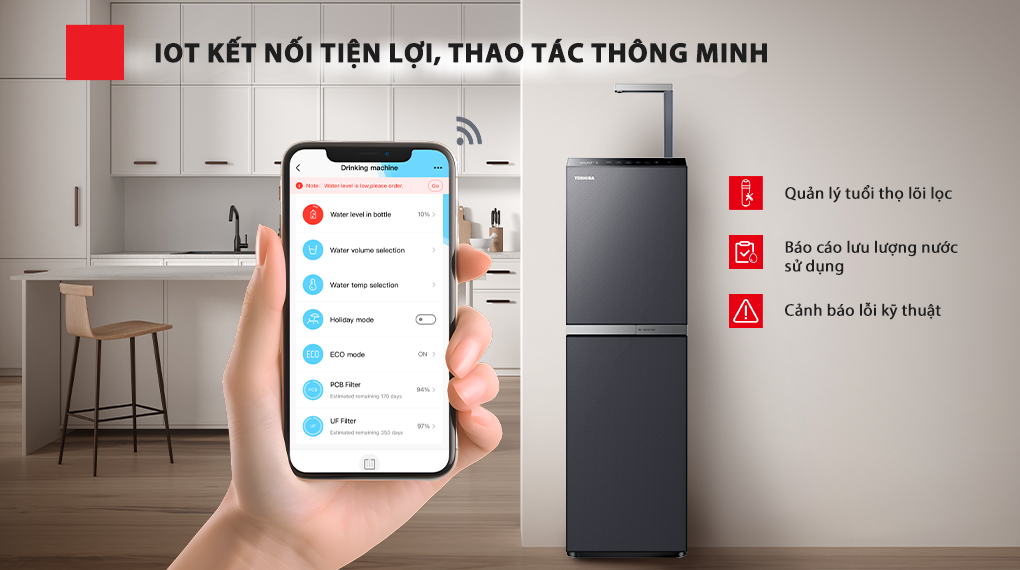 Máy Lọc Nước RO Nóng Nguội Lạnh Toshiba TWP-W2396SVN(M) 10 Lõi 2