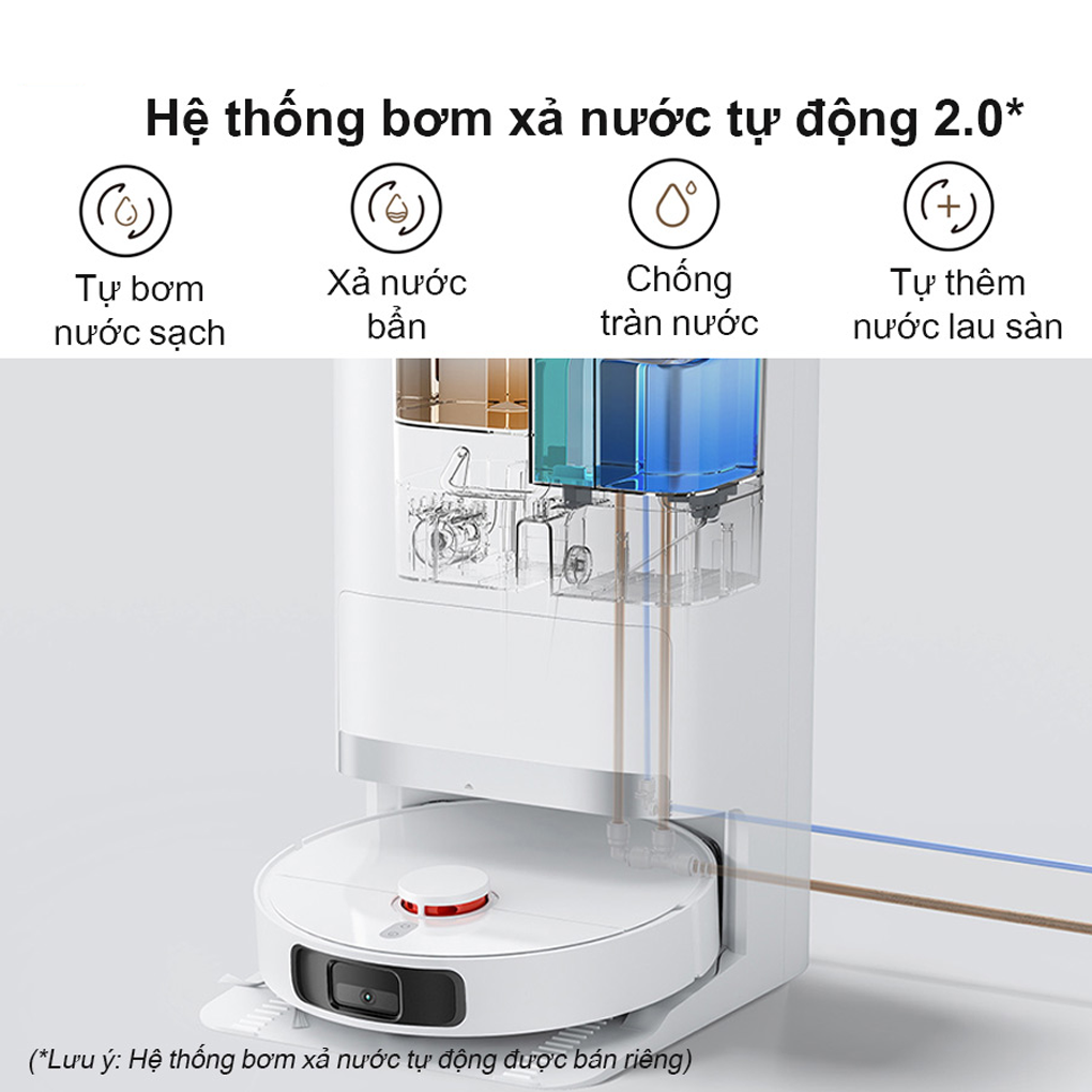 Robot Hút Bụi Lau Nhà Tự Giặt Giẻ Xiaomi X20 Plus 13
