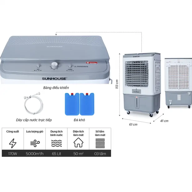 Máy Làm Mát Không Khí Sunhouse SHD7757