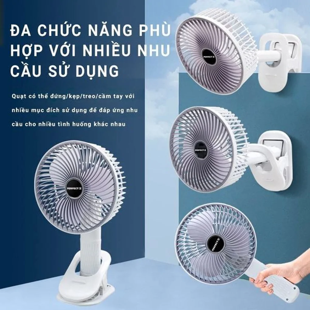Quạt Để Bàn Có Sạc Tích Điện Perfect PF-QB2150 1