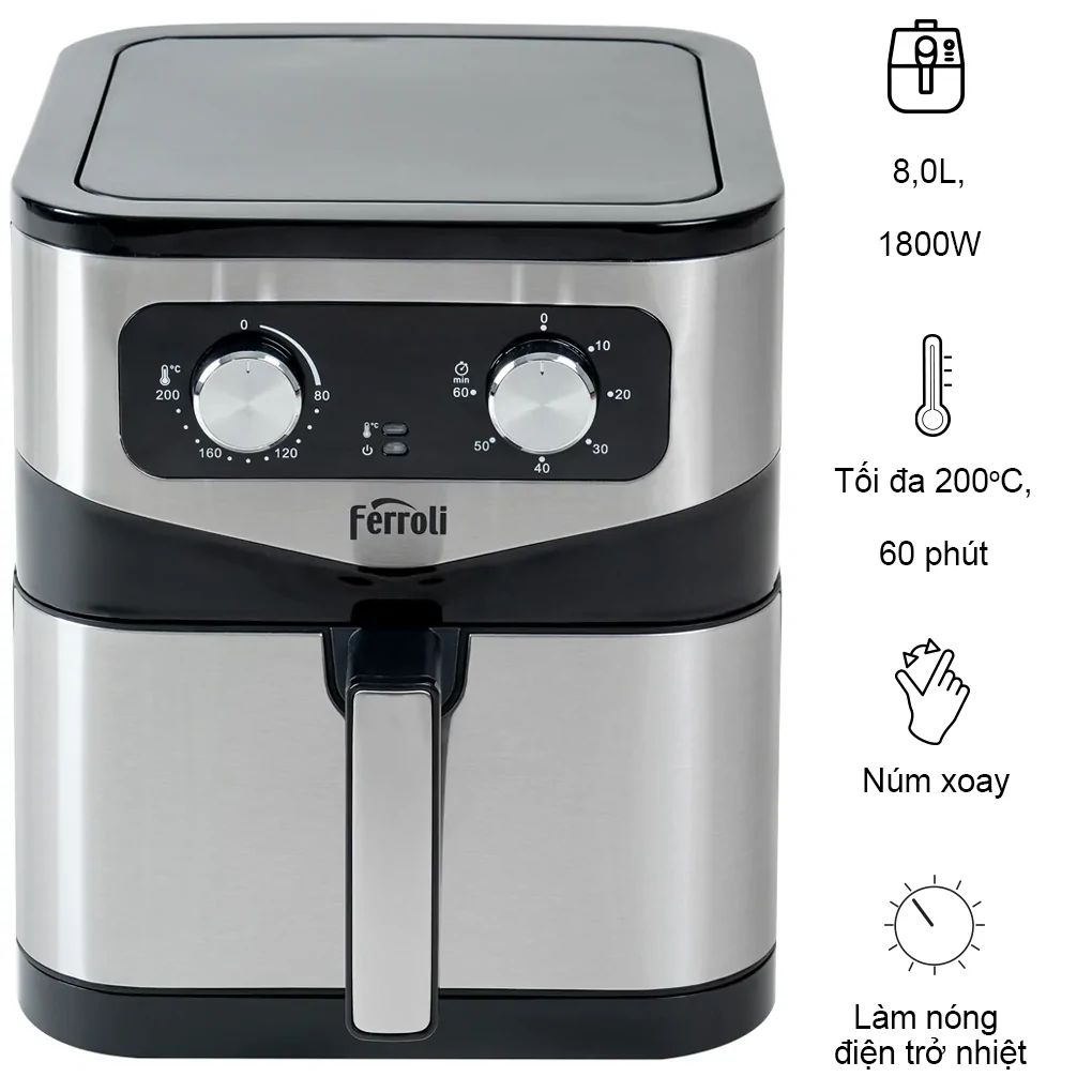 Nồi Chiên Không Dầu Ferroli FAF-8.0M 8 Lít