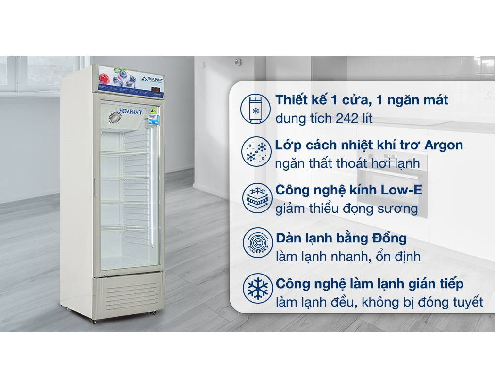 Tủ Mát Hòa Phát 242 Lít HSR D6242 0