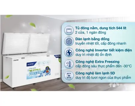 Tủ Đông Hòa Phát Inverter 544 Lít HPF AD8544 0