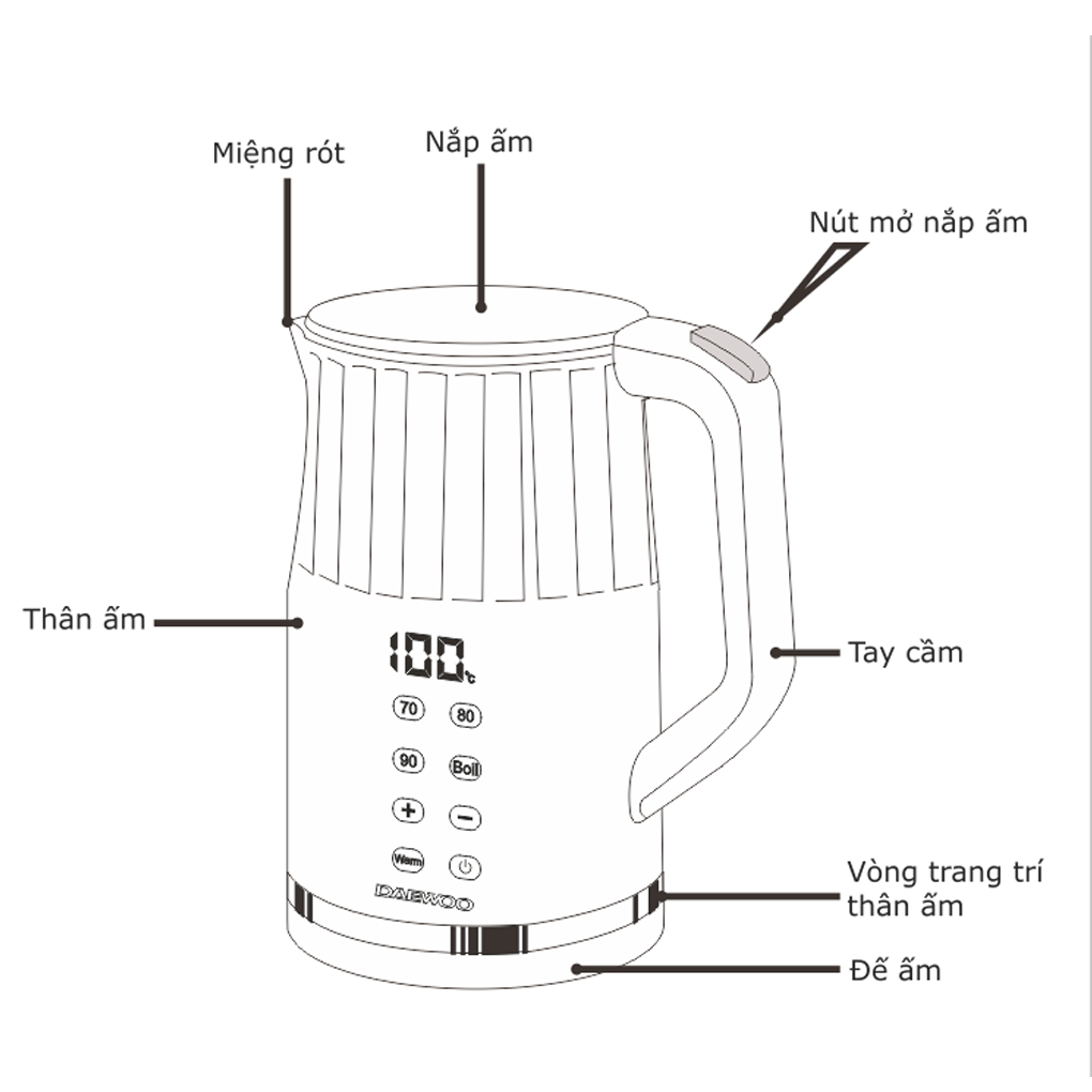 Ấm Đun Siêu Tốc Daewoo DWK-17DGT 3