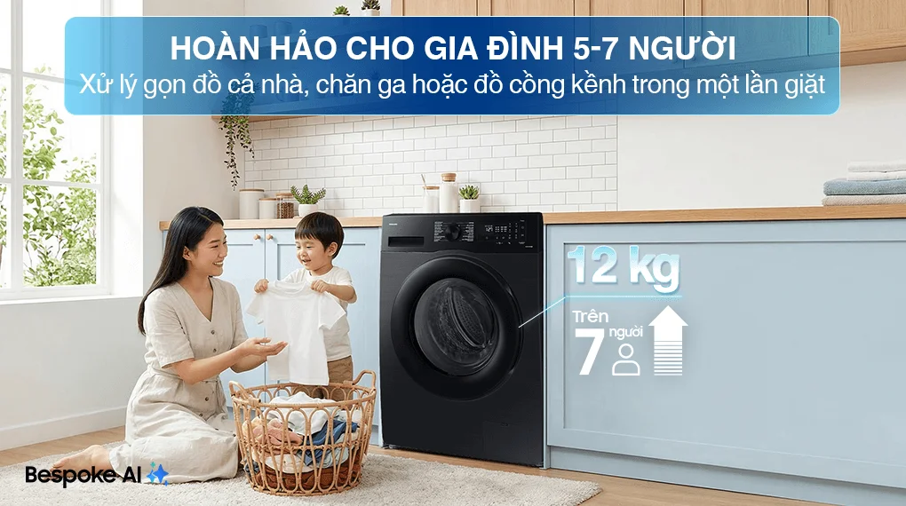 Máy Giặt Samsung Inverter 12 kg WW12CGC04DABSV