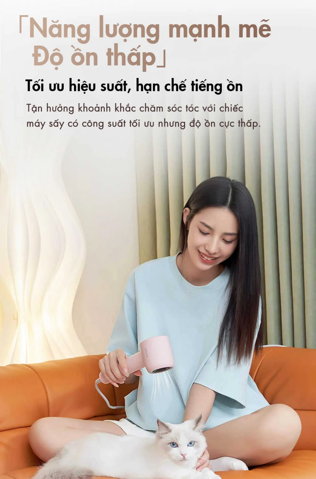Máy Sấy Tóc Dreame AHD12A Màu Hồng 3