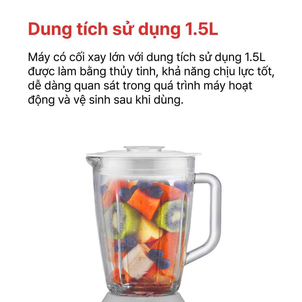Máy Xay Sinh Tố HappyCook HCB-150GW 1.5 Lít 6