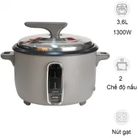 Nồi Cơm Điện Nắp Rời Happy Cook HCD-360G 3.6 Lít