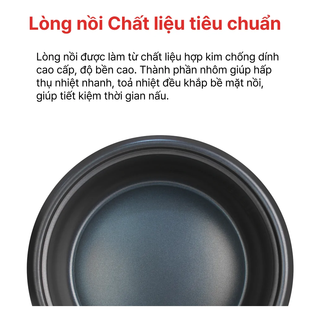 Nồi Cơm Điện Nắp Rời Happy Cook HCD-360G 3.6 Lít 4