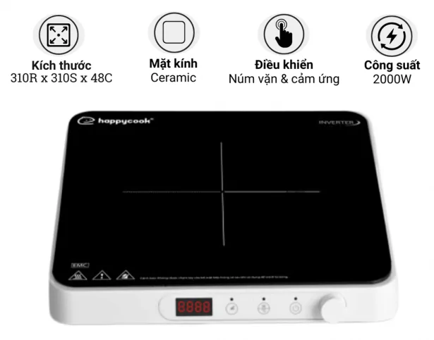 Bếp Từ Đơn Happy Cook HSI-200KS 2000W