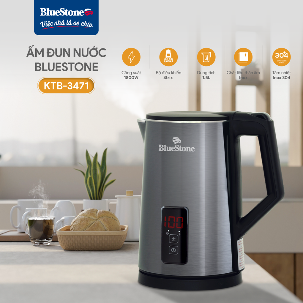 Ấm Đun Siêu Tốc BlueStone KTB-3471 1.5 Lít 1