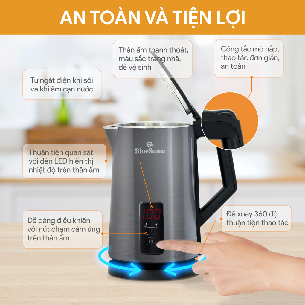 Ấm Đun Siêu Tốc BlueStone KTB-3471 1.5 Lít 6