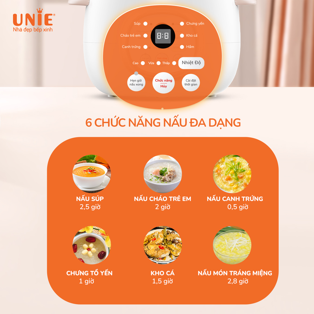 Nồi Nấu Chậm Unie USC10W 6