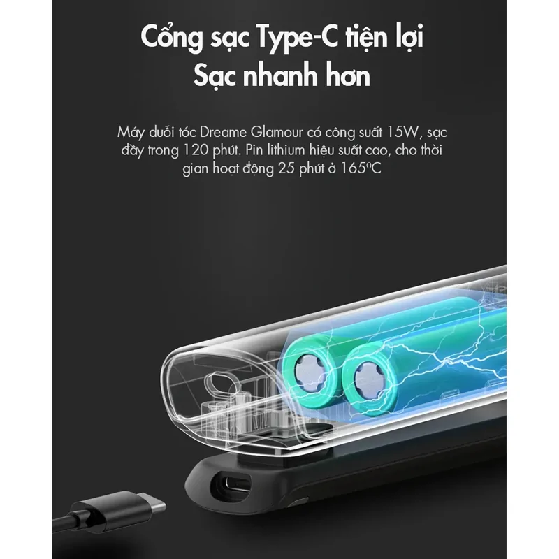 Máy Duỗi Tóc Không Dây Dreame AST14A - Màu Đen 8