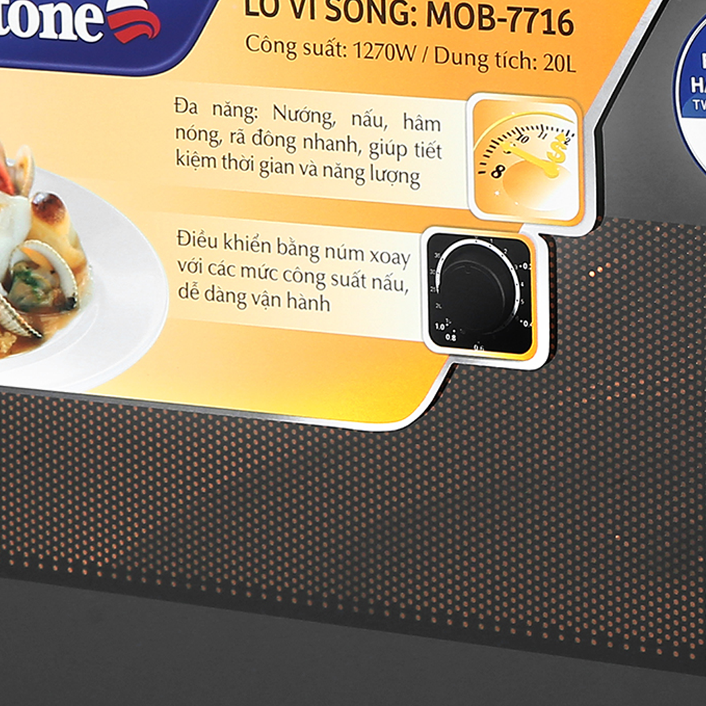 Lò Vi Sóng Có Nướng BlueStone MOB-7716 20 Lít 7