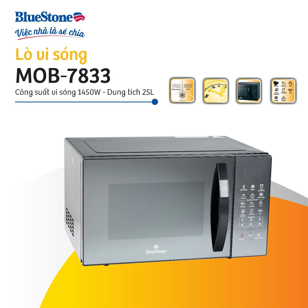 Lò Vi Sóng Có Nướng BlueStone MOB-7833 25 Lít 9